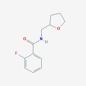 molecular formula C12H14FNO2 B337337 Benzamide, N-tetrahydrofurfuryl-2-fluoro- 