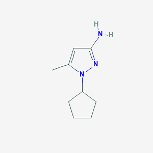 molecular formula C9H15N3 B3373380 1-cyclopentyl-5-methyl-1H-pyrazol-3-amine CAS No. 1006334-12-8
