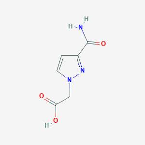 molecular formula C6H7N3O3 B3373416 2-(3-carbamoyl-1H-pyrazol-1-yl)acetic acid CAS No. 1006458-58-7