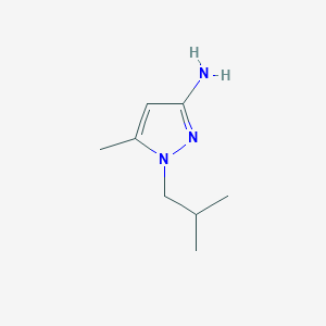 molecular formula C8H15N3 B3373425 1-Isobutyl-5-methyl-1H-pyrazol-3-amine CAS No. 1006470-61-6