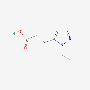 molecular formula C8H12N2O2 B3373432 3-(1-ethyl-1H-pyrazol-5-yl)propanoic acid CAS No. 1006483-07-3