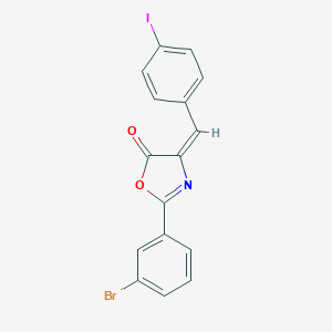 molecular formula C16H9BrINO2 B337344 2-(3-bromophenyl)-4-(4-iodobenzylidene)-1,3-oxazol-5(4H)-one 