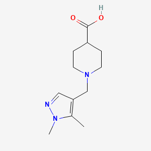 molecular formula C12H19N3O2 B3373445 1-[(1,5-dimethyl-1H-pyrazol-4-yl)methyl]piperidine-4-carboxylic acid CAS No. 1006483-68-6