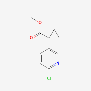 molecular formula C10H10ClNO2 B3373462 Methyl 1-(6-chloropyridin-3-YL)cyclopropanecarboxylate CAS No. 1006875-85-9