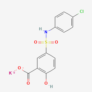 molecular formula C13H9ClKNO5S B3373491 Potassium 5-[(4-chlorophenyl)sulfamoyl]-2-hydroxybenzoate CAS No. 1007014-21-2