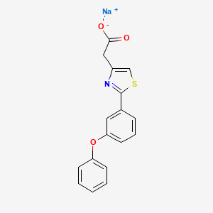 molecular formula C17H12NNaO3S B3373498 Sodium 2-[2-(3-phenoxyphenyl)-1,3-thiazol-4-yl]acetate CAS No. 1007016-49-0