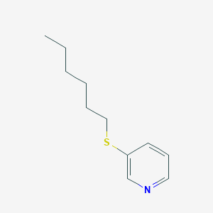 molecular formula C11H17NS B033735 Pyridine, 3-(hexylthio)- CAS No. 100056-23-3