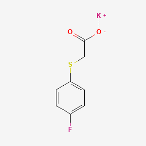 molecular formula C8H6FKO2S B3373525 Potassium 2-[(4-fluorophenyl)sulfanyl]acetate CAS No. 1007190-49-9