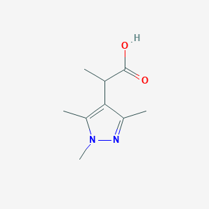 molecular formula C9H14N2O2 B3373534 2-(trimethyl-1H-pyrazol-4-yl)propanoic acid CAS No. 1007460-61-8