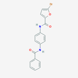 molecular formula C18H13BrN2O3 B337354 N-[4-(benzoylamino)phenyl]-5-bromo-2-furamide 