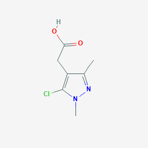 molecular formula C7H9ClN2O2 B3373568 2-(5-chloro-1,3-dimethyl-1H-pyrazol-4-yl)acetic acid CAS No. 1007515-41-4