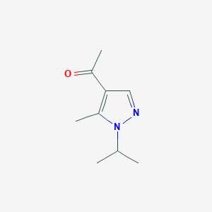 molecular formula C9H14N2O B3373576 1-[5-methyl-1-(propan-2-yl)-1H-pyrazol-4-yl]ethan-1-one CAS No. 1007518-34-4