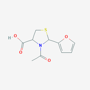 molecular formula C10H11NO4S B3373589 3-Acetyl-2-(furan-2-yl)-1,3-thiazolidine-4-carboxylic acid CAS No. 1008267-56-8
