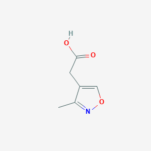 molecular formula C6H7NO3 B3373598 2-(3-Methyl-1,2-oxazol-4-yl)acetic acid CAS No. 1008304-86-6