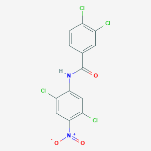 molecular formula C13H6Cl4N2O3 B337361 3,4-dichloro-N-{2,5-dichloro-4-nitrophenyl}benzamide 