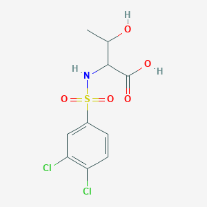 molecular formula C10H11Cl2NO5S B3373621 2-(3,4-Dichlorobenzenesulfonamido)-3-hydroxybutanoic acid CAS No. 1009233-17-3