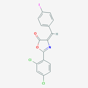 molecular formula C16H8Cl2INO2 B337363 2-(2,4-dichlorophenyl)-4-(4-iodobenzylidene)-1,3-oxazol-5(4H)-one 