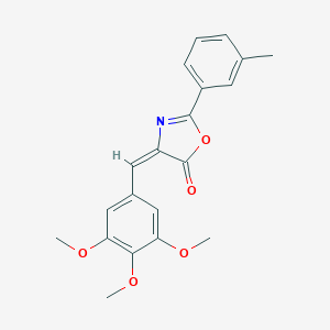 molecular formula C20H19NO5 B337368 2-(3-methylphenyl)-4-(3,4,5-trimethoxybenzylidene)-1,3-oxazol-5(4H)-one 