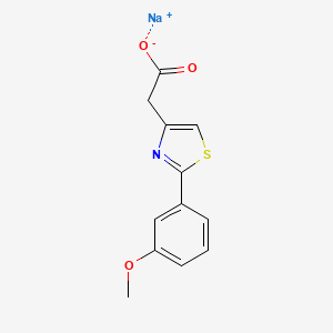 molecular formula C12H10NNaO3S B3373690 2-[2-(3-甲氧基苯基)-1,3-噻唑-4-基]乙酸钠 CAS No. 1011426-50-8