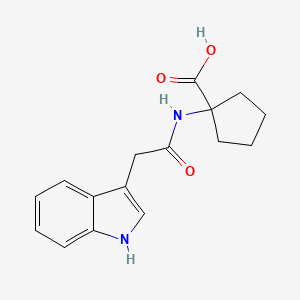 molecular formula C16H18N2O3 B3373745 1-[2-(1H-indol-3-yl)acetamido]cyclopentane-1-carboxylic acid CAS No. 1015074-21-1