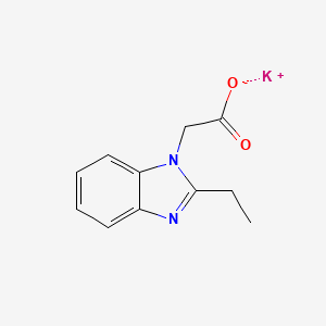 molecular formula C11H11KN2O2 B3373746 potassium 2-(2-ethyl-1H-1,3-benzodiazol-1-yl)acetate CAS No. 1015533-11-5