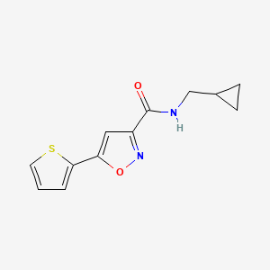 N-(cyclopropylmethyl)-5-(thiophen-2-yl)-1,2-oxazole-3-carboxamide