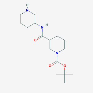 molecular formula C16H29N3O3 B3373770 Tert-butyl 3-[(piperidin-3-yl)carbamoyl]piperidine-1-carboxylate CAS No. 1016495-72-9