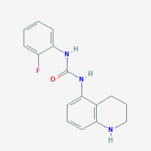 molecular formula C16H16FN3O B3373774 3-(2-Fluorophenyl)-1-(1,2,3,4-tetrahydroquinolin-5-yl)urea CAS No. 1016498-13-7