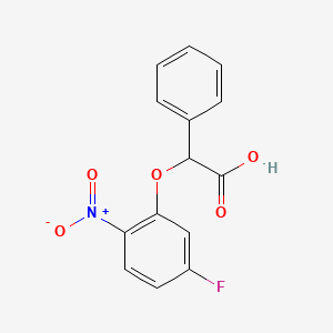 molecular formula C14H10FNO5 B3373785 2-(5-Fluoro-2-nitrophenoxy)-2-phenylacetic acid CAS No. 1016504-23-6
