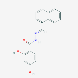 molecular formula C18H14N2O3 B337379 2,4-dihydroxy-N'-(1-naphthylmethylene)benzohydrazide 