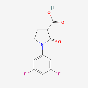 molecular formula C11H9F2NO3 B3373809 1-(3,5-Difluorophenyl)-2-oxopyrrolidine-3-carboxylic acid CAS No. 1016509-99-1