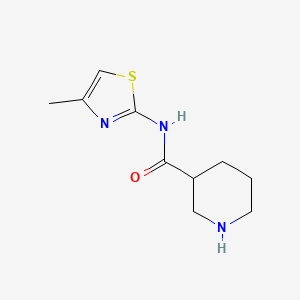 molecular formula C10H15N3OS B3373823 N-(4-methyl-1,3-thiazol-2-yl)piperidine-3-carboxamide CAS No. 1016518-92-5