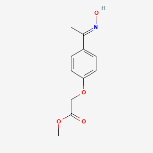 molecular formula C11H13NO4 B3373839 Methyl 2-{4-[1-(hydroxyimino)ethyl]phenoxy}acetate CAS No. 1016680-52-6
