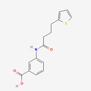 molecular formula C15H15NO3S B3373901 3-[4-(Thiophen-2-yl)butanamido]benzoic acid CAS No. 1016744-14-1