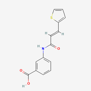 molecular formula C14H11NO3S B3373911 3-[3-(Thiophen-2-yl)prop-2-enamido]benzoic acid CAS No. 1016753-48-2