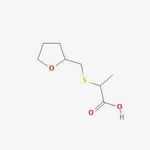 molecular formula C8H14O3S B3373914 2-[(Oxolan-2-ylmethyl)sulfanyl]propanoic acid CAS No. 1016754-61-2