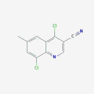 molecular formula C11H6Cl2N2 B3373917 4,8-Dichloro-6-methylquinoline-3-carbonitrile CAS No. 1016759-71-9