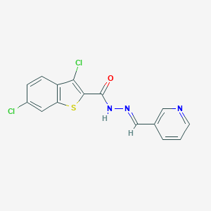 molecular formula C15H9Cl2N3OS B337392 3,6-dichloro-N'-(3-pyridinylmethylene)-1-benzothiophene-2-carbohydrazide 
