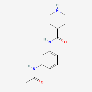 molecular formula C14H19N3O2 B3373925 N-(3-acetamidophenyl)piperidine-4-carboxamide CAS No. 1016770-80-1
