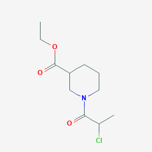 molecular formula C11H18ClNO3 B3373940 Ethyl 1-(2-chloropropanoyl)piperidine-3-carboxylate CAS No. 1016784-14-7