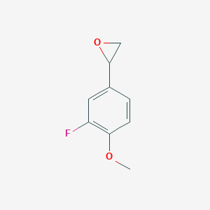 molecular formula C9H9FO2 B3373955 2-(3-Fluoro-4-methoxyphenyl)oxirane CAS No. 1016806-32-8