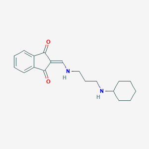 2-[[3-(cyclohexylamino)propylamino]methylidene]indene-1,3-dione
