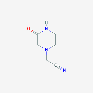molecular formula C6H9N3O B3373967 2-(3-Oxopiperazin-1-yl)acetonitrile CAS No. 1016823-35-0