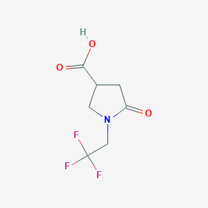 molecular formula C7H8F3NO3 B3373969 5-氧代-1-(2,2,2-三氟乙基)吡咯烷-3-羧酸 CAS No. 1016823-41-8
