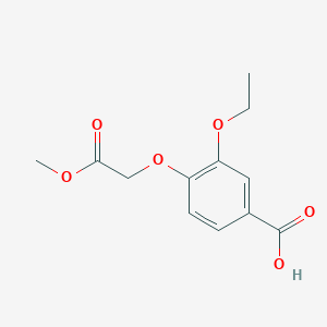 molecular formula C12H14O6 B3373976 3-Ethoxy-4-(2-methoxy-2-oxoethoxy)benzoic acid CAS No. 1016829-67-6