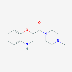 molecular formula C14H19N3O2 B3373993 2-(4-methylpiperazine-1-carbonyl)-3,4-dihydro-2H-1,4-benzoxazine CAS No. 1016851-60-7