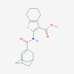 molecular formula C21H27NO3S B337400 Methyl 2-[(1-adamantylcarbonyl)amino]-4,5,6,7-tetrahydro-1-benzothiophene-3-carboxylate 