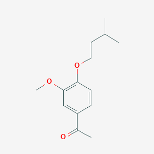 molecular formula C14H20O3 B3374020 1-[3-Methoxy-4-(3-methylbutoxy)phenyl]ethan-1-one CAS No. 1016880-51-5