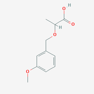 molecular formula C11H14O4 B3374030 2-[(3-Methoxyphenyl)methoxy]propanoic acid CAS No. 1016890-44-0