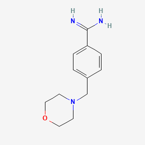 molecular formula C12H17N3O B3374037 4-(Morpholin-4-ylmethyl)benzene-1-carboximidamide CAS No. 1017023-23-2